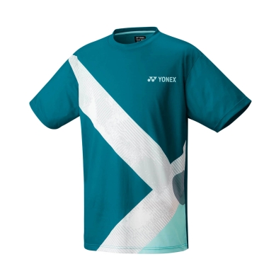 Yonex Training T-shirt Practice Graphic YM0044 (100% Polyester) 2024 blue-green Men